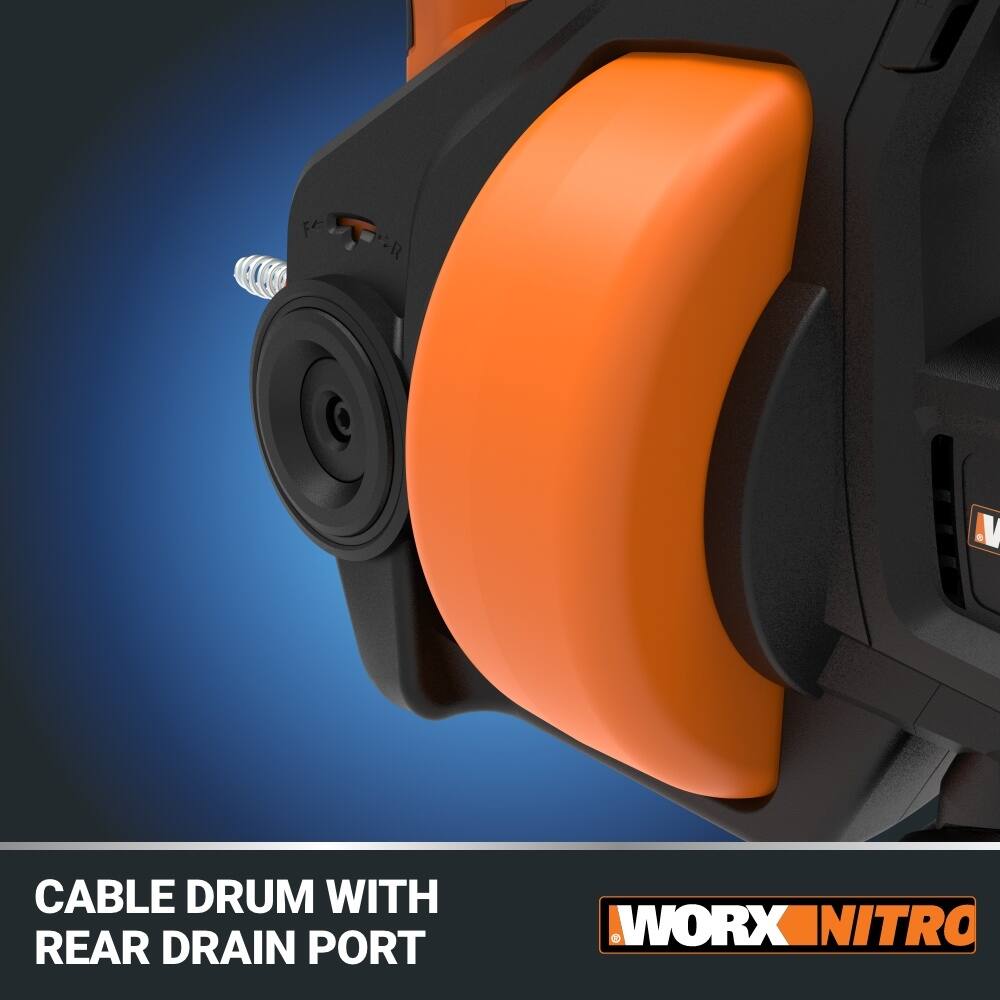 WORX - Nitro WX891L 20V 25 ft Cordless Drain Auger - Black