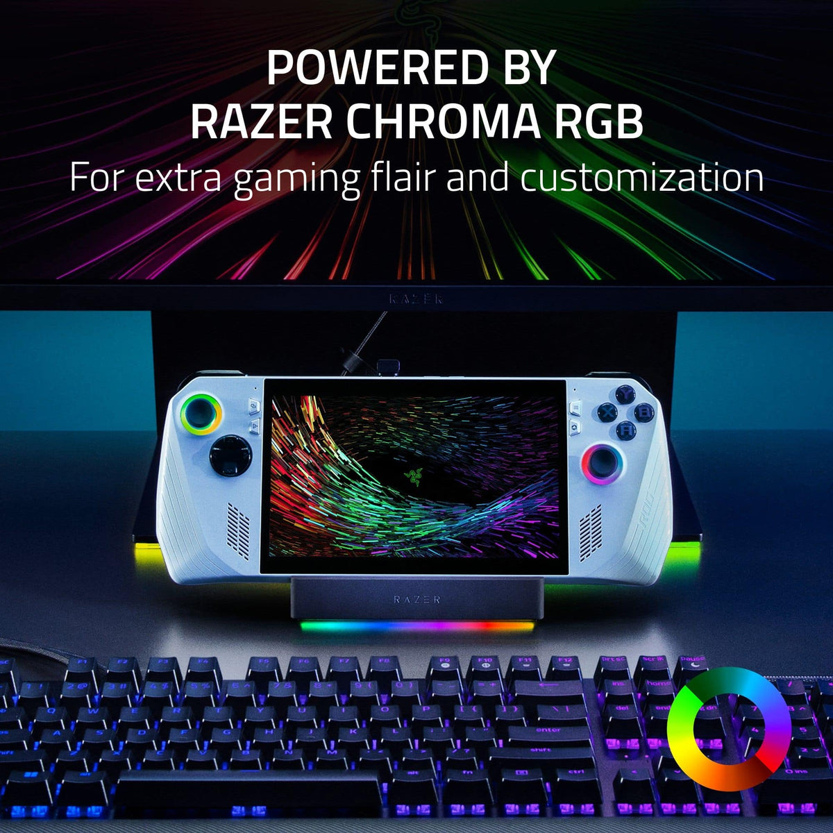 Razer - Handheld Dock Chroma with 100W Power Delivery for Mobile Gaming or Tablet Devices - Black