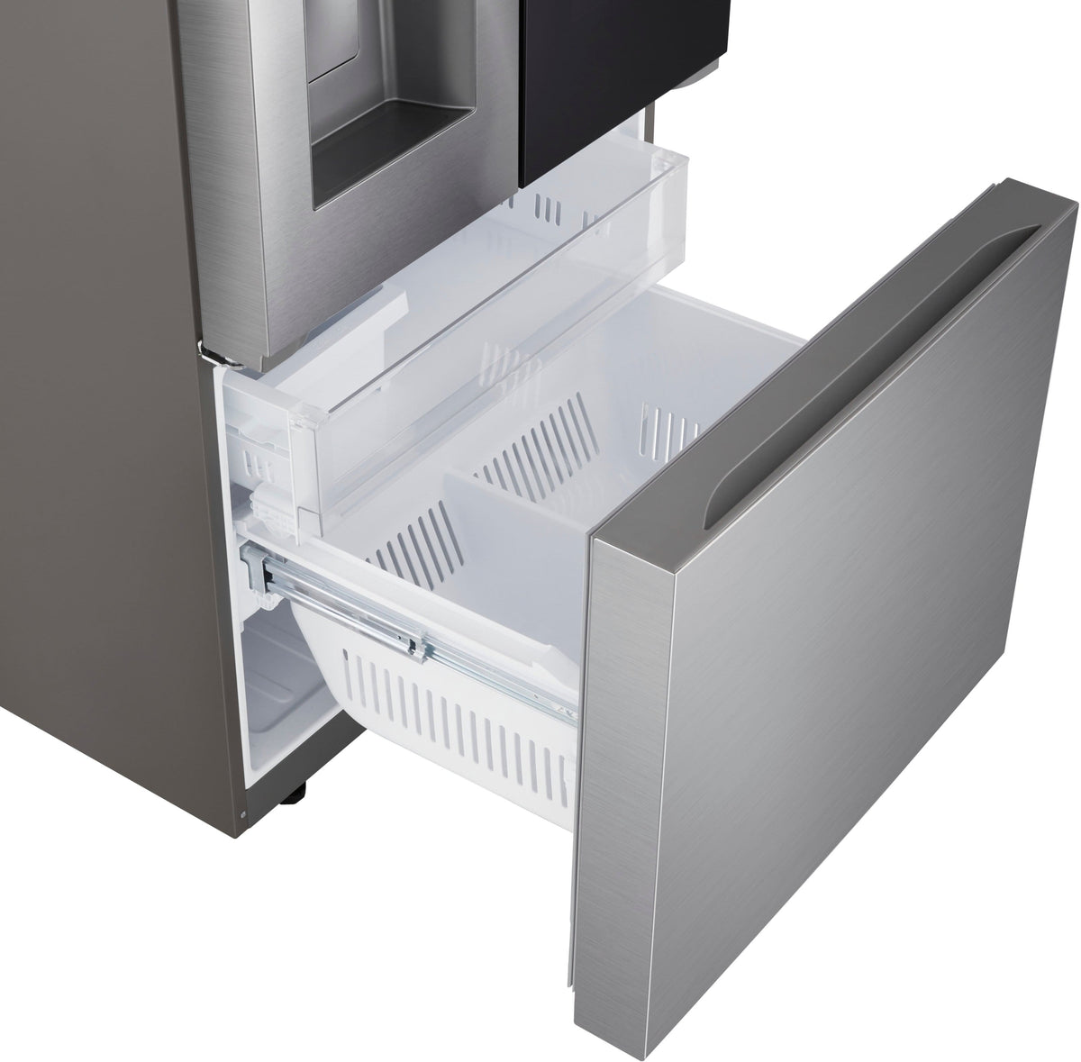 LG - 33-in Wide 24.5 Cu. Ft. French Door Standard-Depth MAX Smart Refrigerator with Dual Ice Maker with Craft Ice - Stainless Steel