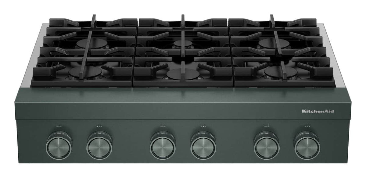 KitchenAid 36-inch 6-Burner Gas Commercial-Style Rangetop - Juniper
