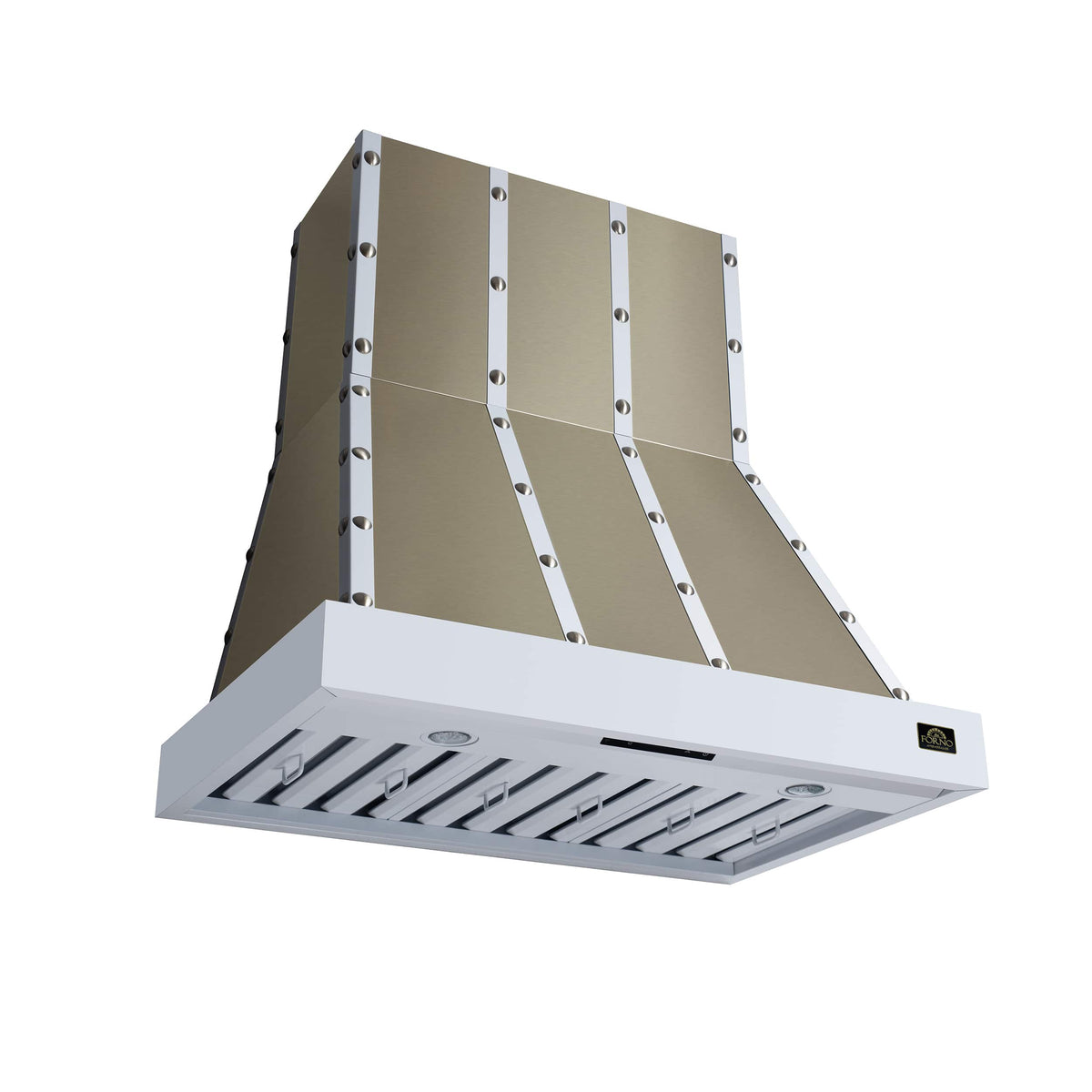 Forno Appliances - 36 inches - Externally Vented - Wall Range Hood - White/Copper