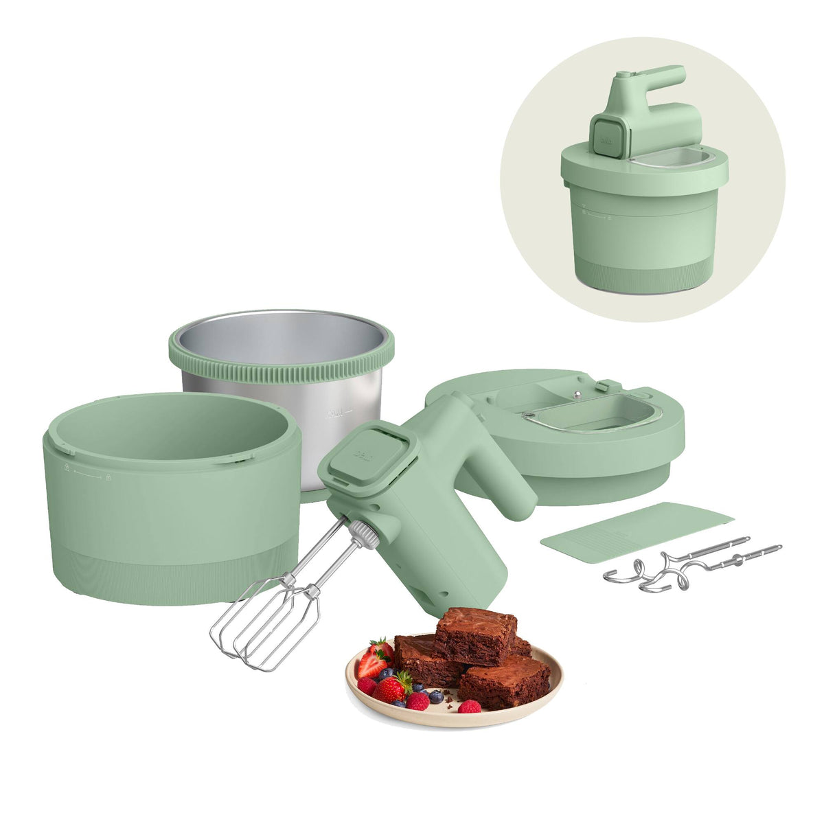 Bella - 3.5-qt. Hand & Stand Mixer - Seaglass