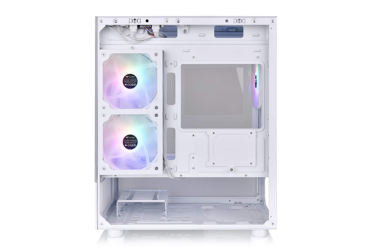 Thermaltake - View 170 TG ARGB  Micro-ATX Mid-Tower PC Case - Snow