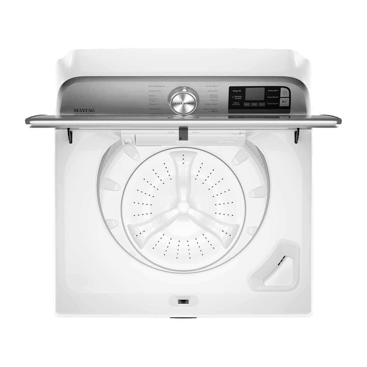 Maytag - 5.3 Cu. Ft. High Efficiency Smart Top Load Washer with Extra Power Button - White