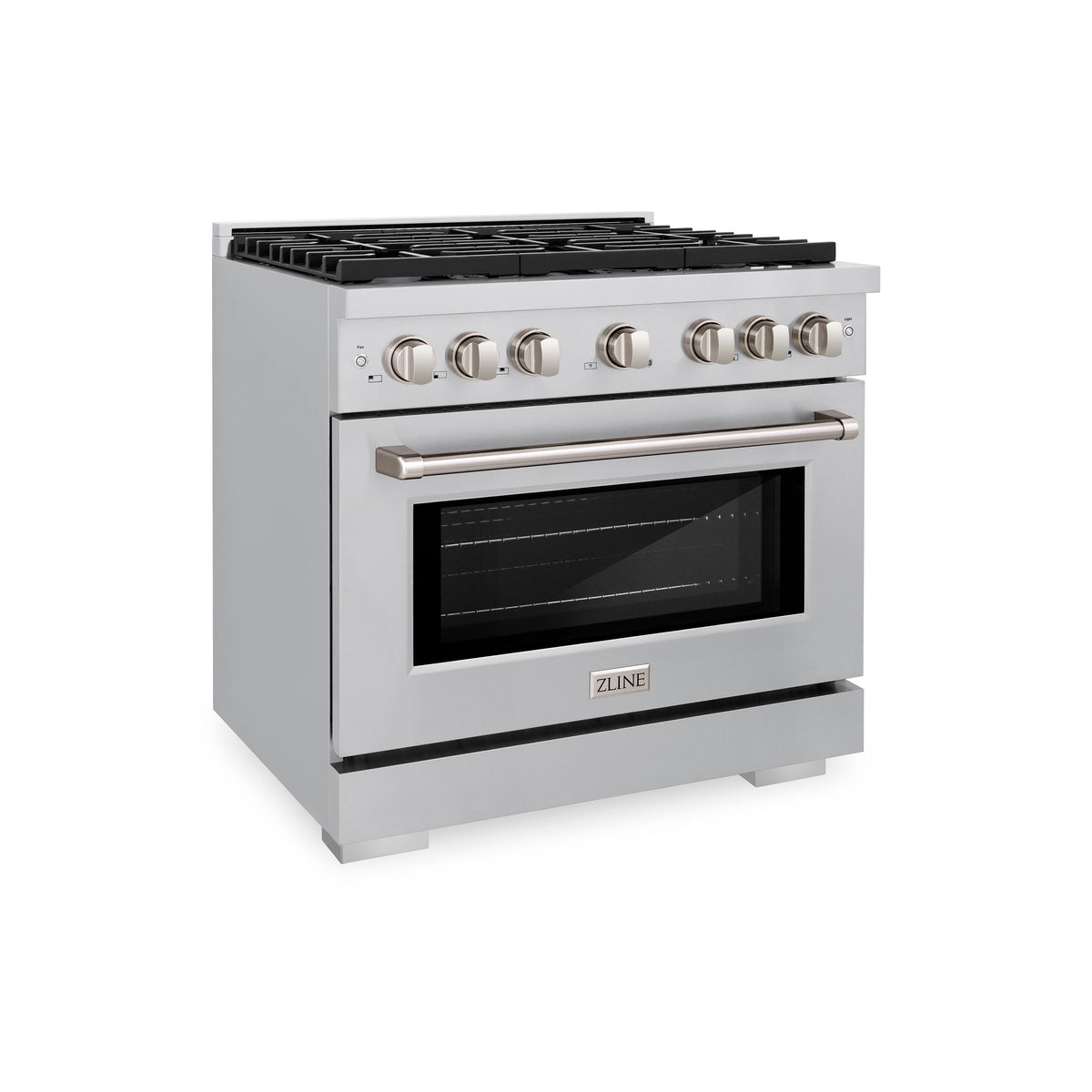 ZLINE - 36 in. Wide 6 Burner Paramount Dual Fuel with Cooktop and Convection Oven (SDR36) - Stainless Steel