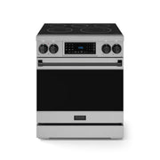 30 in. Wide 5 Elements Gordon Ramsay Series by Thor Kitchen 4.55 Cu. Ft Freestanding Electric Range with Black Hardware - Stainless Steel