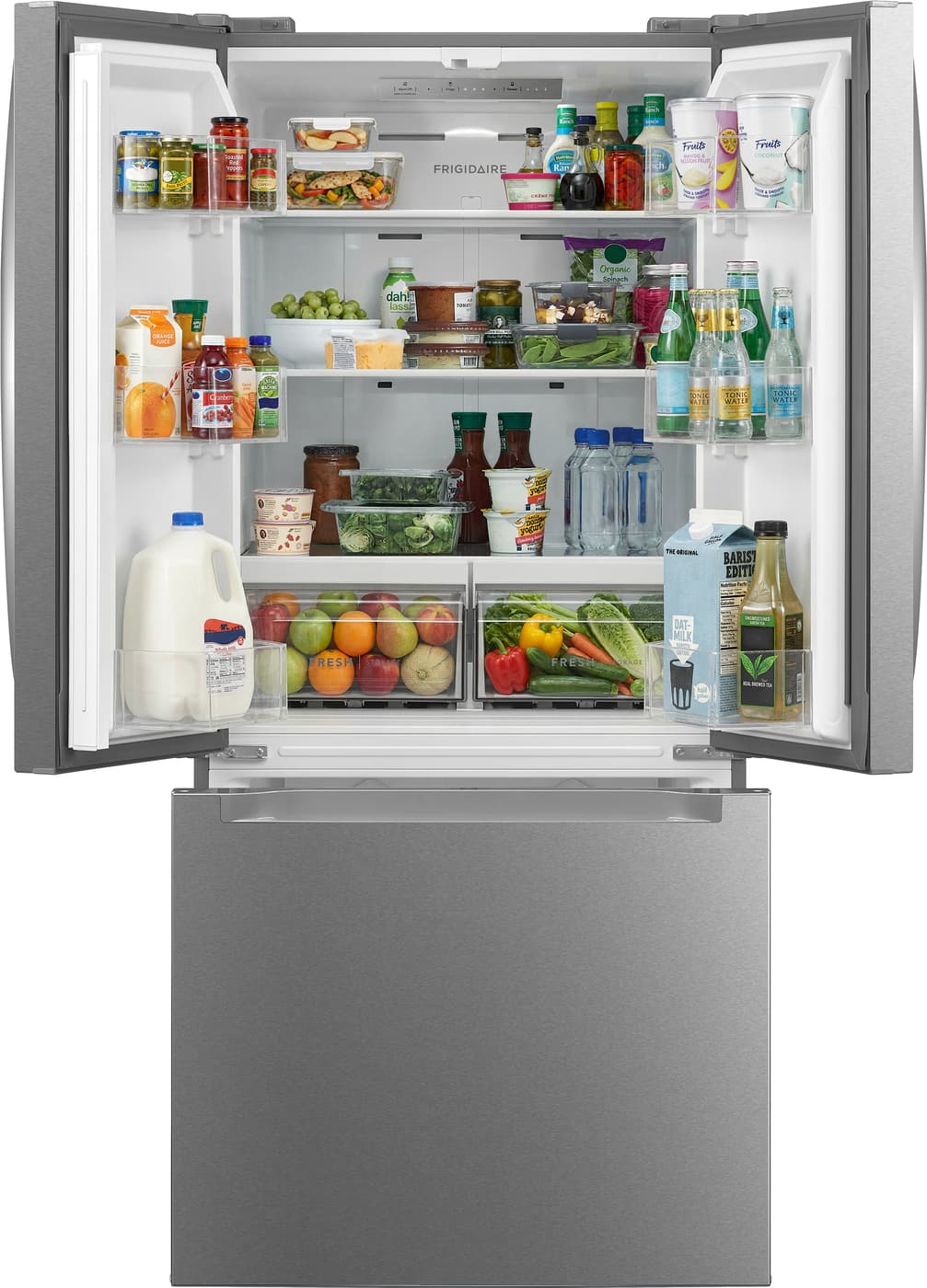 Frigidaire - 30 in. Wide 19 Cu. Ft. Standard-Depth Garage Ready French Door Refrigerator - Stainless Steel