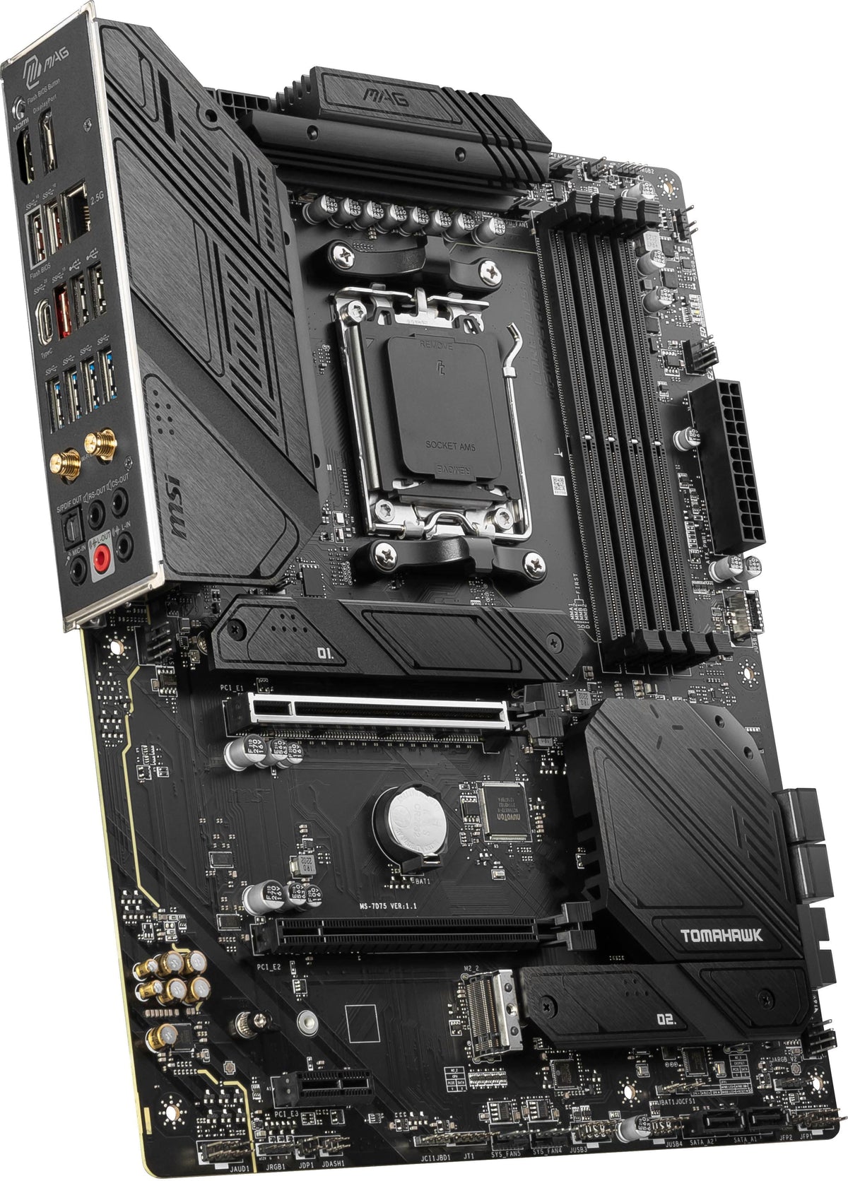 MSI - MAG B650 Tomahawk WIFI (Socket AM5) AMD B650 ATX DDR5 Wi-Fi 6E Motherboard - Black