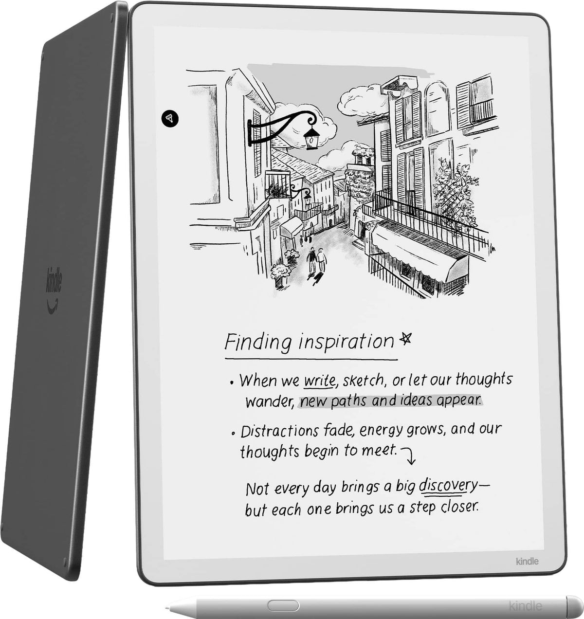 Amazon - Kindle Scribe 32GB (newest model) 11” paper-like display with front light, Write in notebooks, docs, and books - 2025 - Graphite