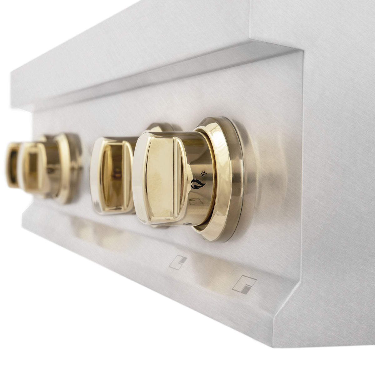 ZLINE - Autograph 30 in. Legacy Gas Rangetop with 4 Burners in Satin Steel with Gold Accents - Satin Stainless Steel