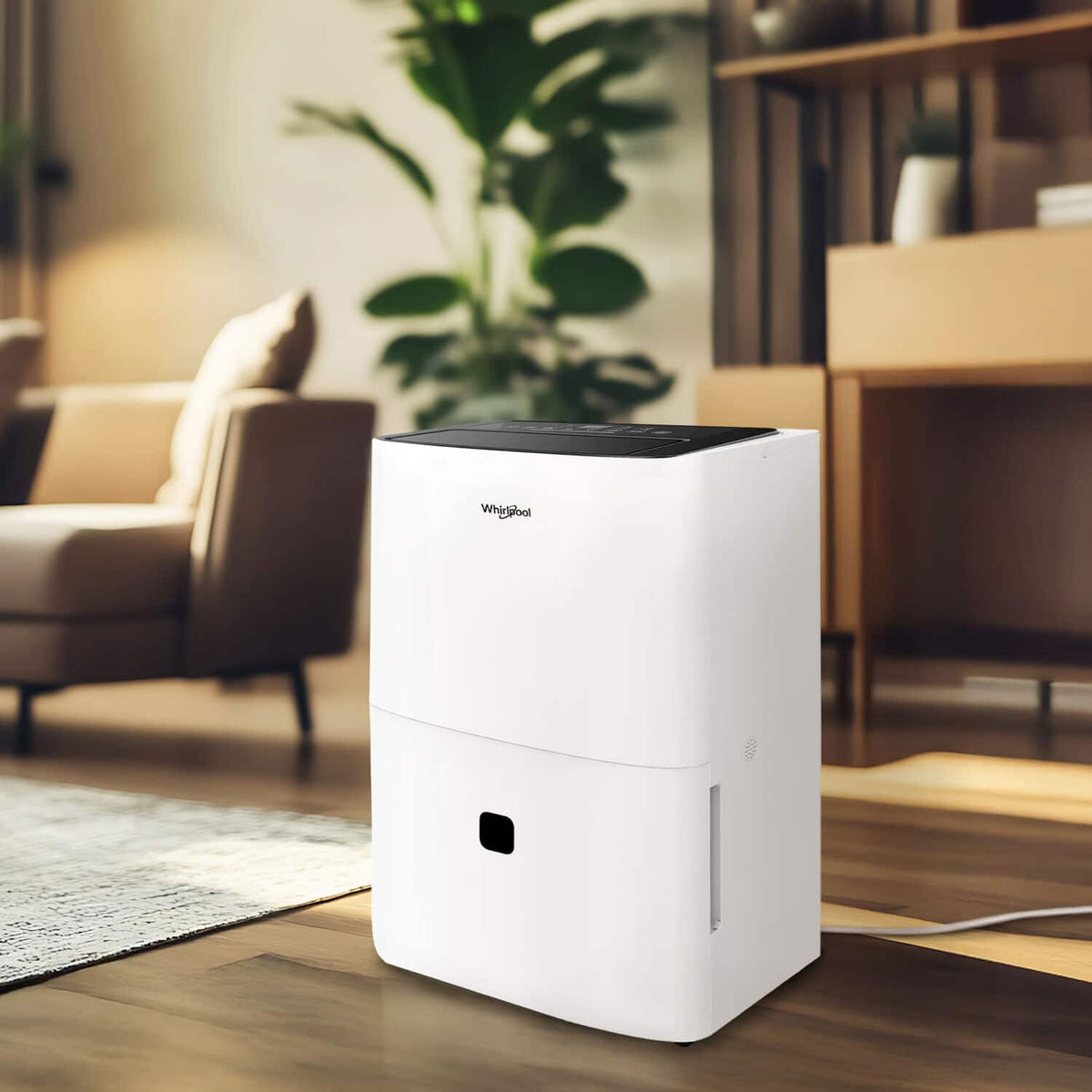 Whirlpool - 50 Pint 3000 Sq. Ft 14.8 quart Energy Star Certified Dehumidifier with Pump - White