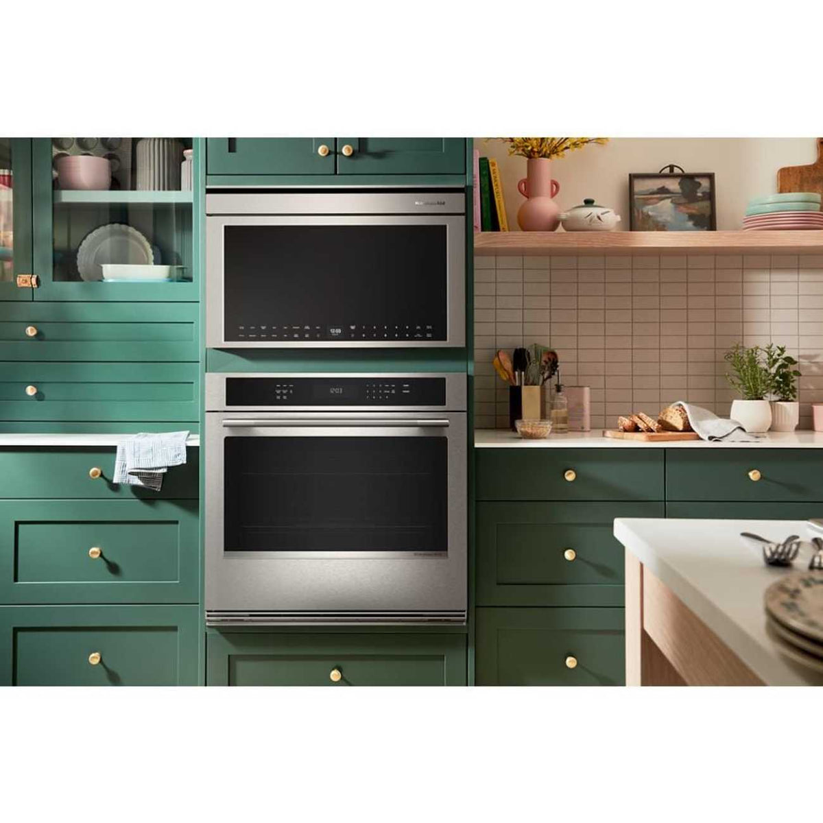 KitchenAid - Built-In More-in-One Convection Microwave Oven - Stainless Steel