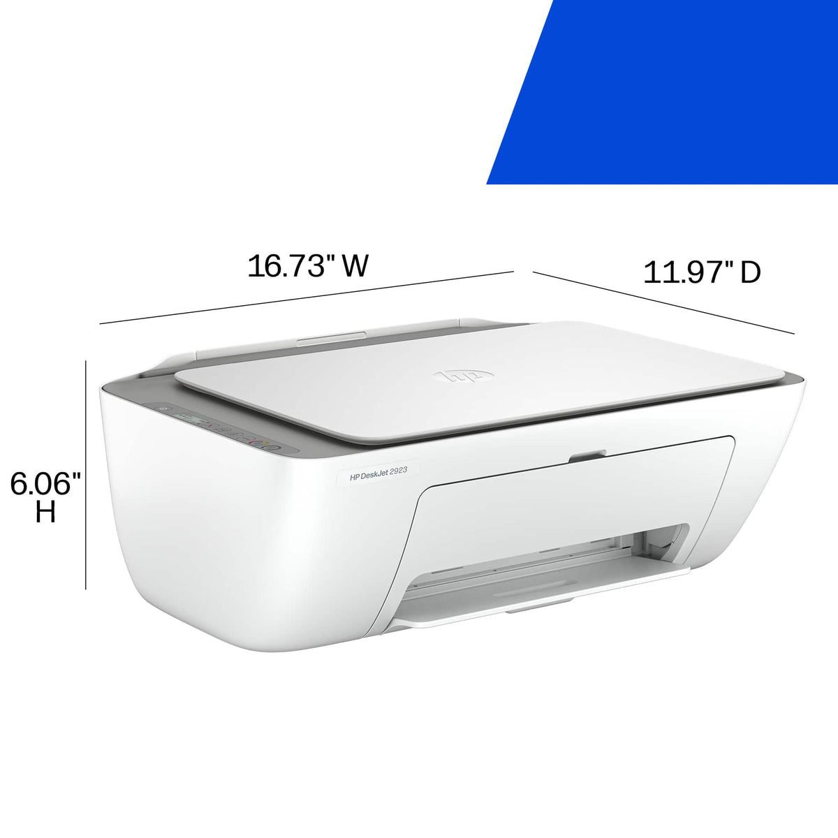 HP - DeskJet 2923 Wireless All-in-One Inkjet Printer, Scanner, Copier, AI-Enabled with 6 Months of Instant Ink - White