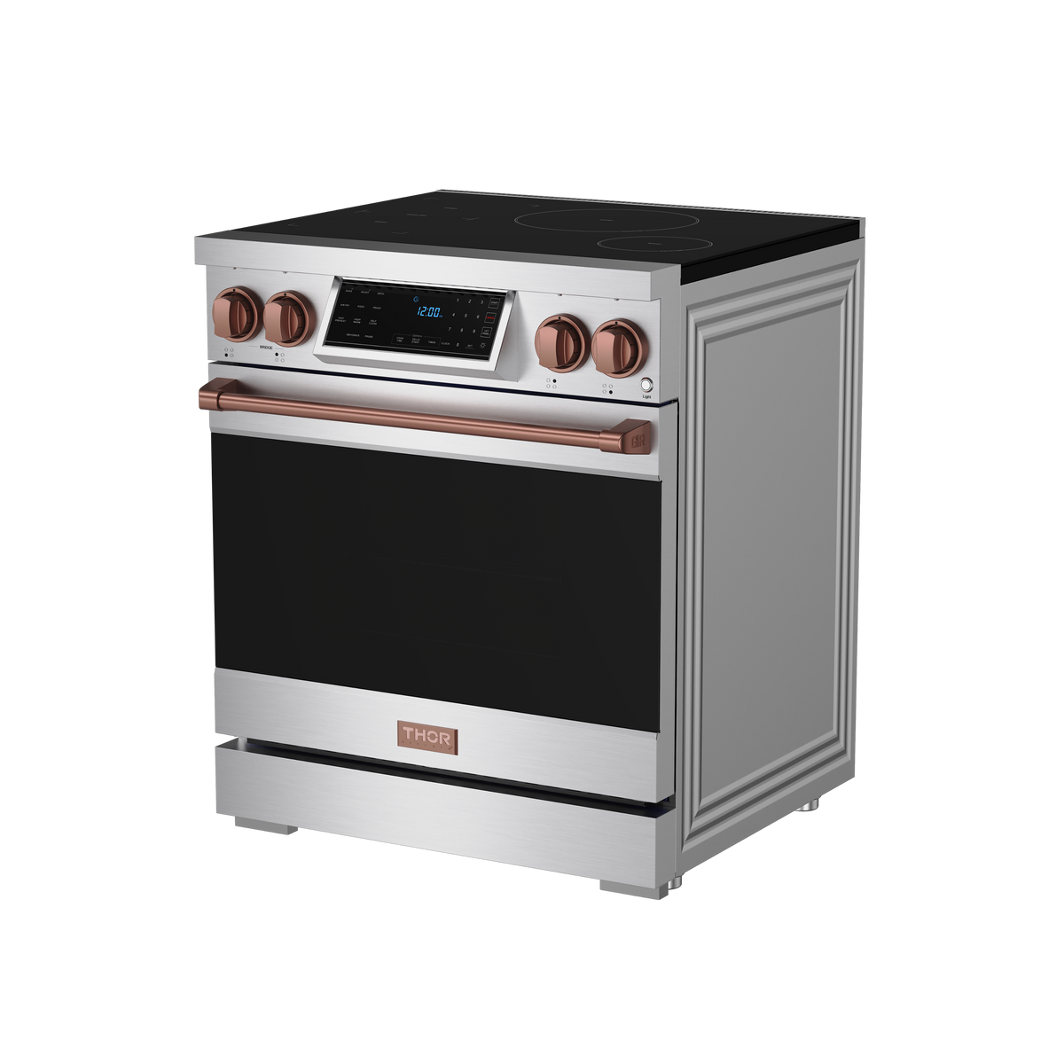 Gordon Ramsay Series by Thor Kitchen 4.8 Cu. Ft Freestanding Induction Range with Rose Gold Hardware - Stainless Steel