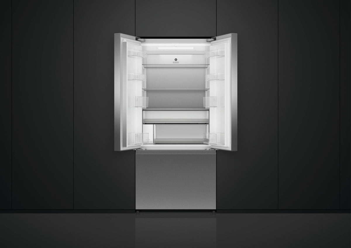 Fisher & Paykel - 32 in. Wide Counter-Depth 18 cu. Ft. Smart French Door Refrigerator with Ice and Water - Stainless Steel