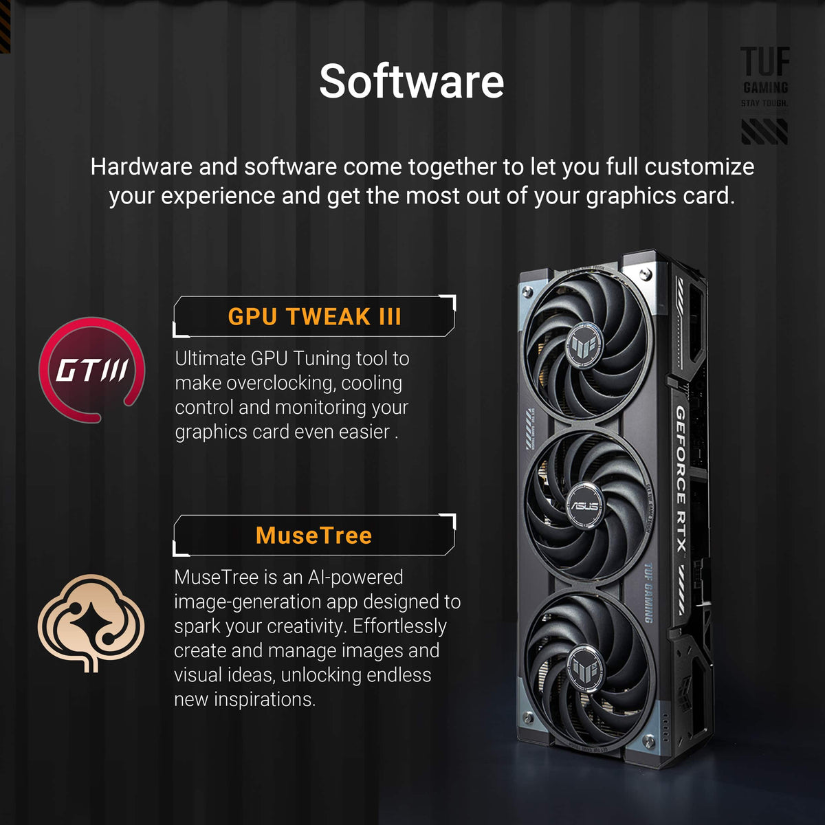 ASUS - TUF Gaming NVIDIA GeForce RTX 5070 OC Edition 12GB GDDR7 PCI Express 5.0 Graphics Card - Black