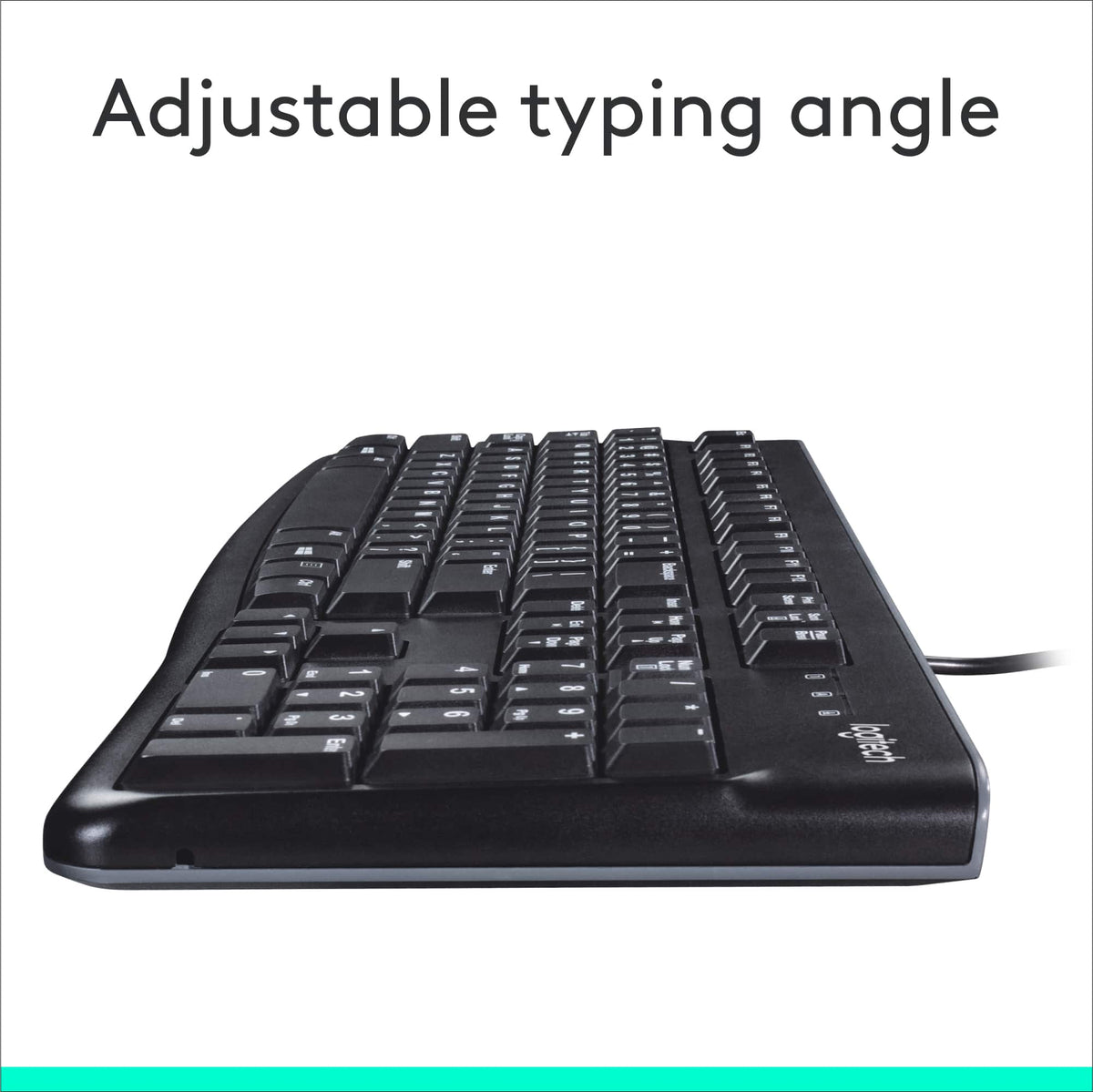 Logitech - K120 Full-size Wired Membrane Keyboard for PC with Spill-Resistant Design - Black