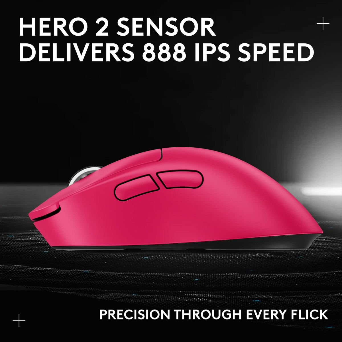 Logitech - PRO X Superlight 2 DEX Lightweight Wireless Optical HERO 2 Sensor 44 000 DPI Gaming Mouse with 5 Programmable Buttons - Wireless - Magenta