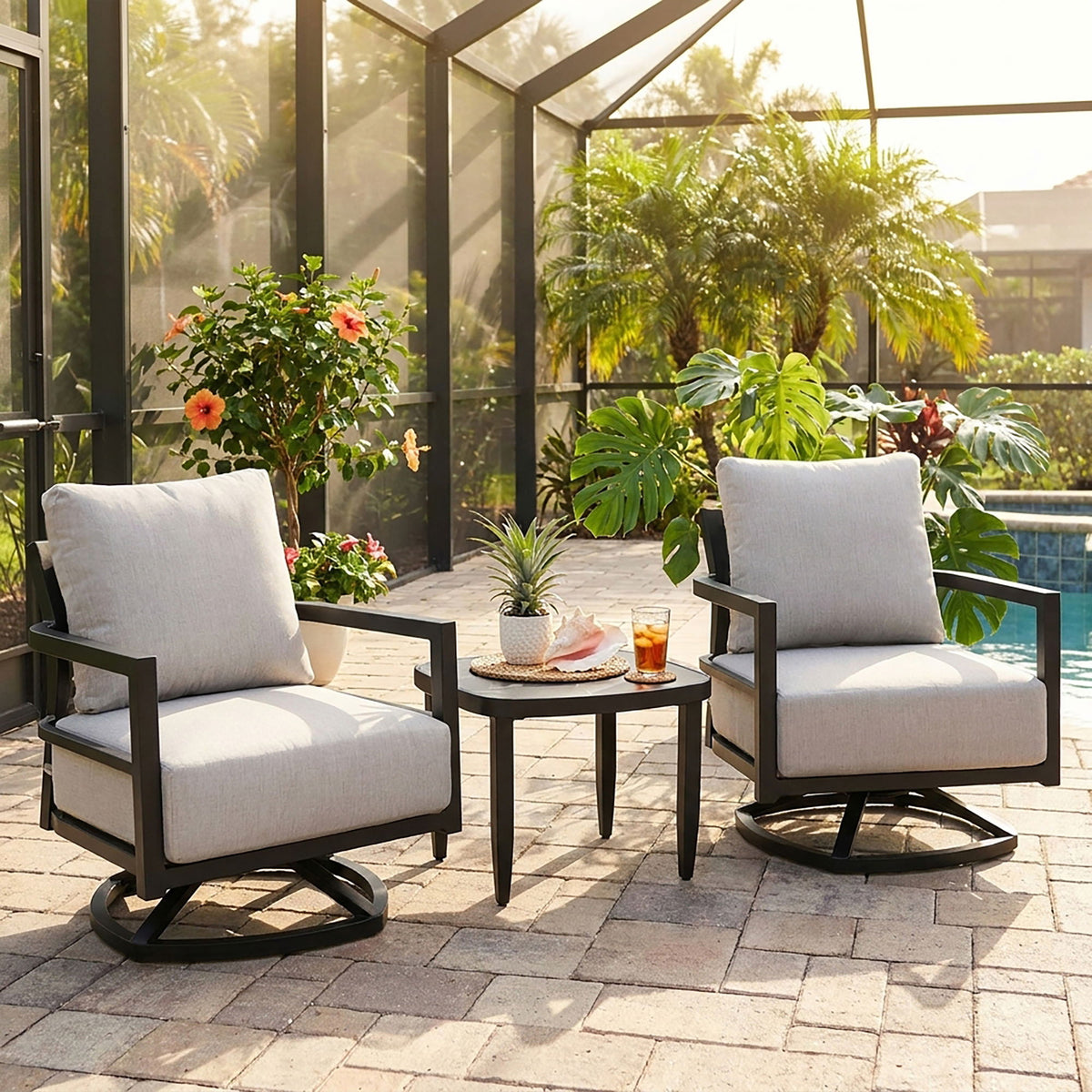 Conjunto de muebles para patio exterior