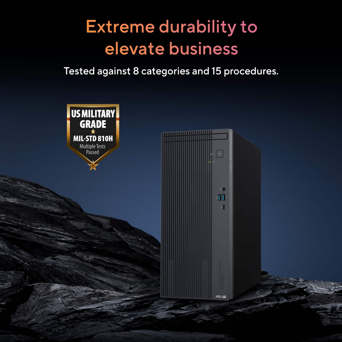 ASUS - PM700 Desktop - Copilot+ PC - AMD Ryzen AI 5 330 - 16GB Memory - 1TB SSD - Dark Gray