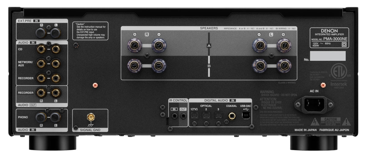 Denon - PMA-3000NE 160W 2.0-Ch. Integrated Amplifier - Black
