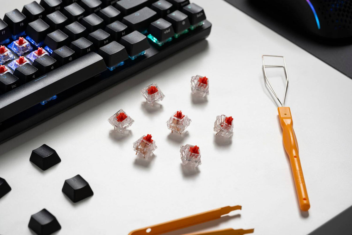 Glorious - Keycap Puller with Gold Plated Stainless Steel Wire and Ergonomic Grip for Mechanical Keyboards - Orange