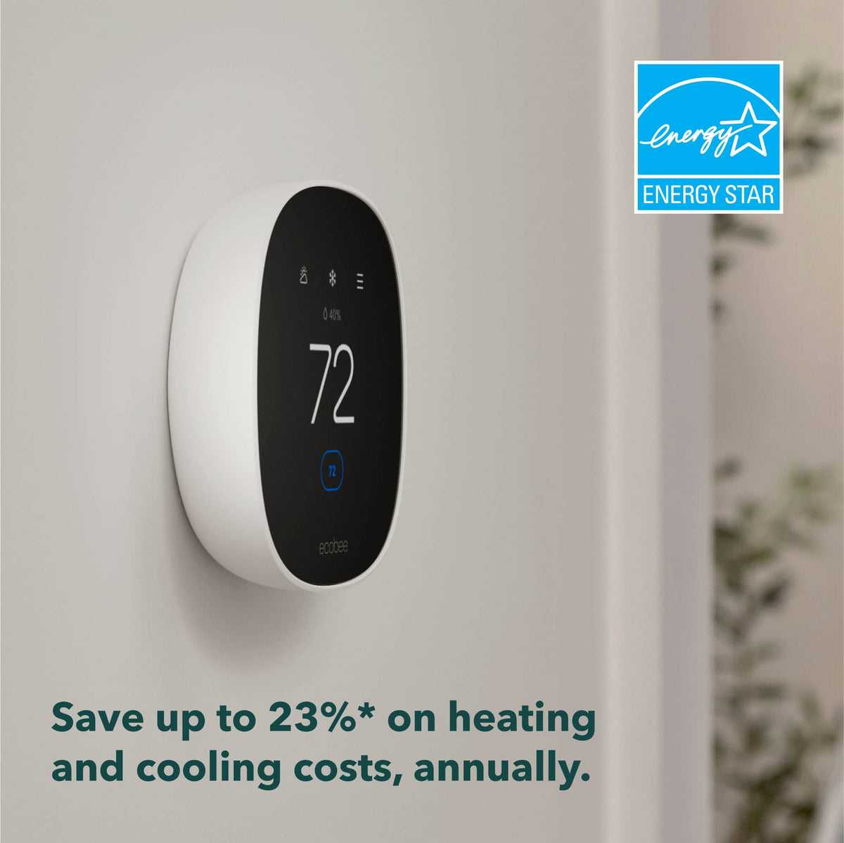 ecobee - Smart Thermostat Essential - WiFi Thermostat, Energy Star Certified - White