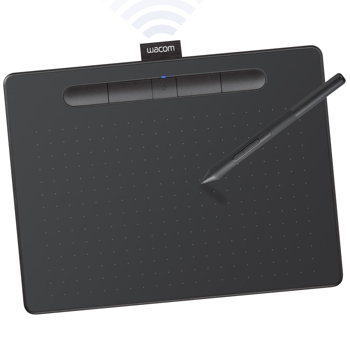 Wacom - Intuos Medium Bluetooth Graphics Drawing Tablet, Includes Training & Software; Works w/ Chromebook Mac Android & Windows - Black