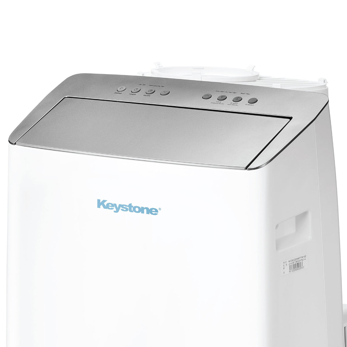 Keystone - 14,000 BTU ASHRAE/12,000 BTU DOE Portable Inverter Air Conditioner with Remote Control - White