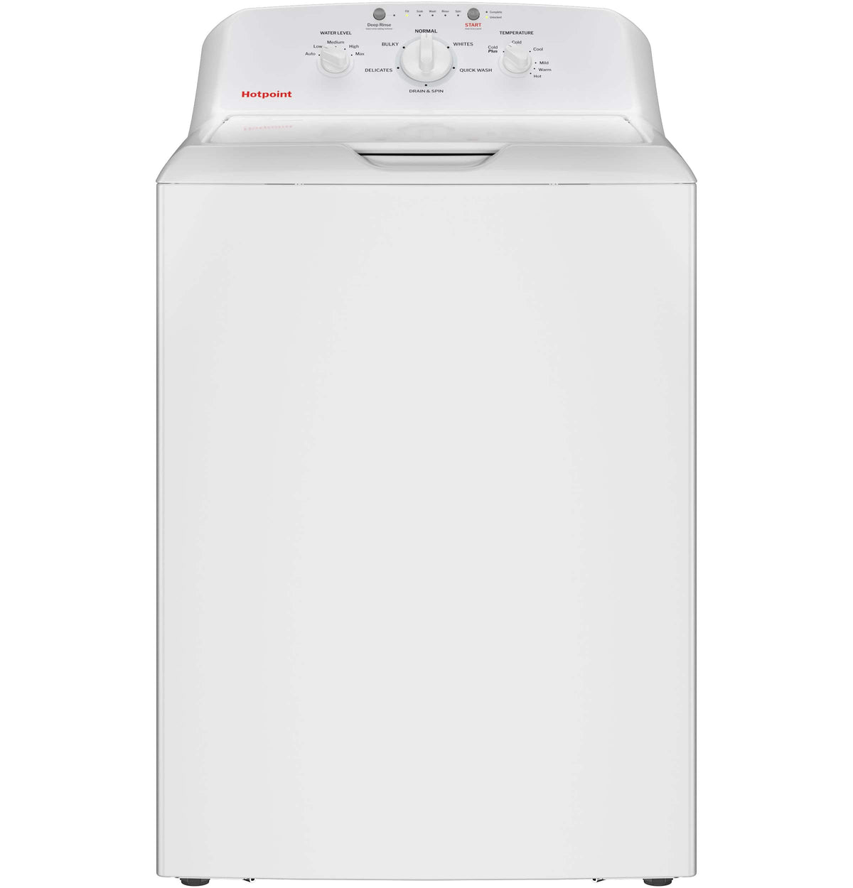Hotpoint - 4.0 Cu. Ft. High-Efficiency Top Load Washer with Cold Plus - White