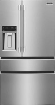 Frigidaire - Professional 36 in. Wide 21 Cu. Ft. Counter-Depth 4-Door French Door Refrigerator with Custom-Flex Temp Drawer - Stainless Steel