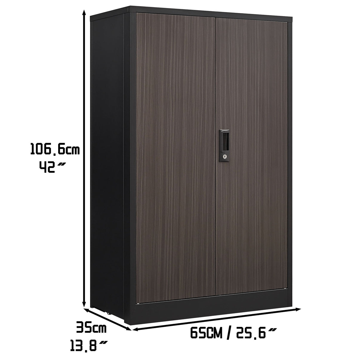 Armario metálico de almacenamiento con puertas con cerradura y estante ajustable, archivador plegable, armario taquilla plegable para almacenamiento para oficina en casa, escuela, garaje