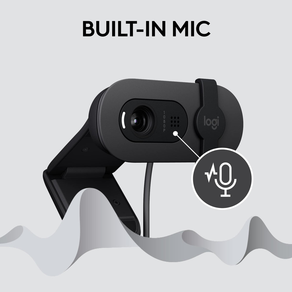 Logitech - Brio 100 1080p Full HD Webcam for Meetings and Streaming - Graphite