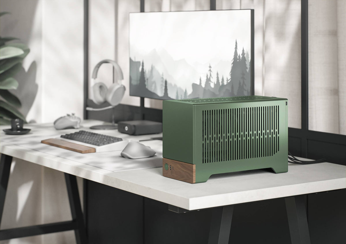Fractal Design - Terra Jade Mini-ITX Small Form Factor PC Case with PCIe 4.0 Riser - Jade
