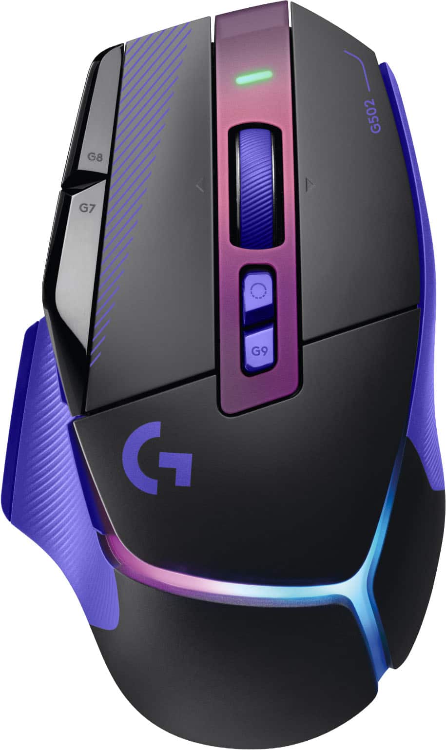 Logitech - G502 X PLUS Wireless Gaming Mouse for Desktop with HERO 44K Sensor and 13 Controls, USB-C mouse for PC, Mac - Wireless - Dark Lilac