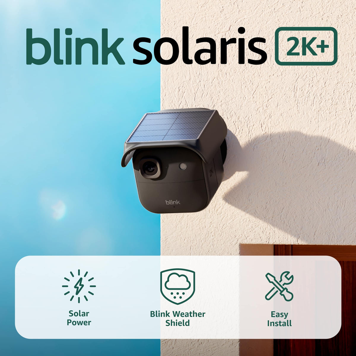 Blink - Solaris Battery Pack - Accessory for Outdoor 4 and Outdoor 2K+ smart security camera, solar-powered - Black