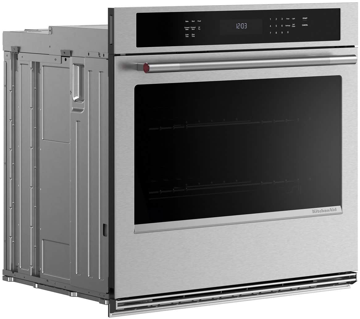 KitchenAid - 30" Built-In Single Electric Wall Oven with No Preheat Air Fry Mode - Stainless Steel