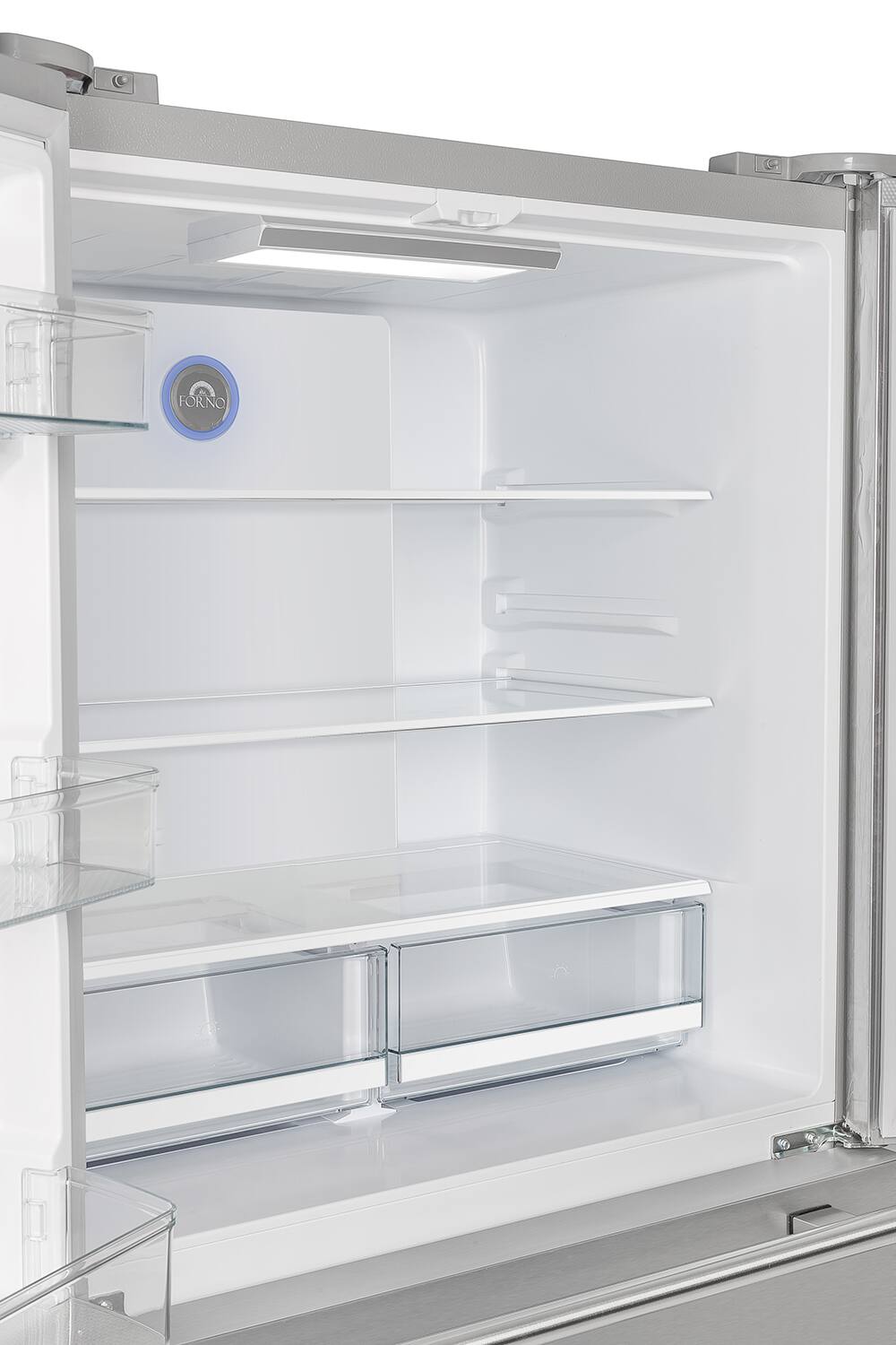 Forno Appliances - Moena 19.2 Cu. Ft. Built-In French Door Refrigerator with Decorative Trim Grill - Stainless Steel VCM