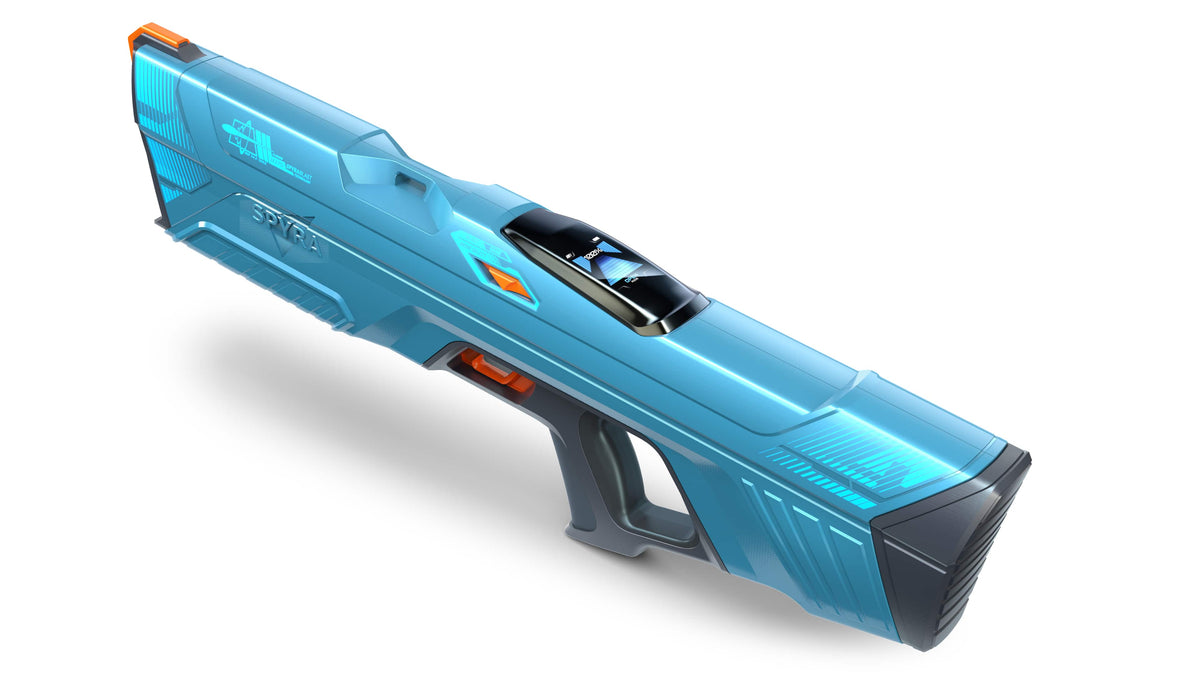 SPYRA - Electric Water Blaster Outdoor Squirt for Pool Games, SpyraFour - Blue
