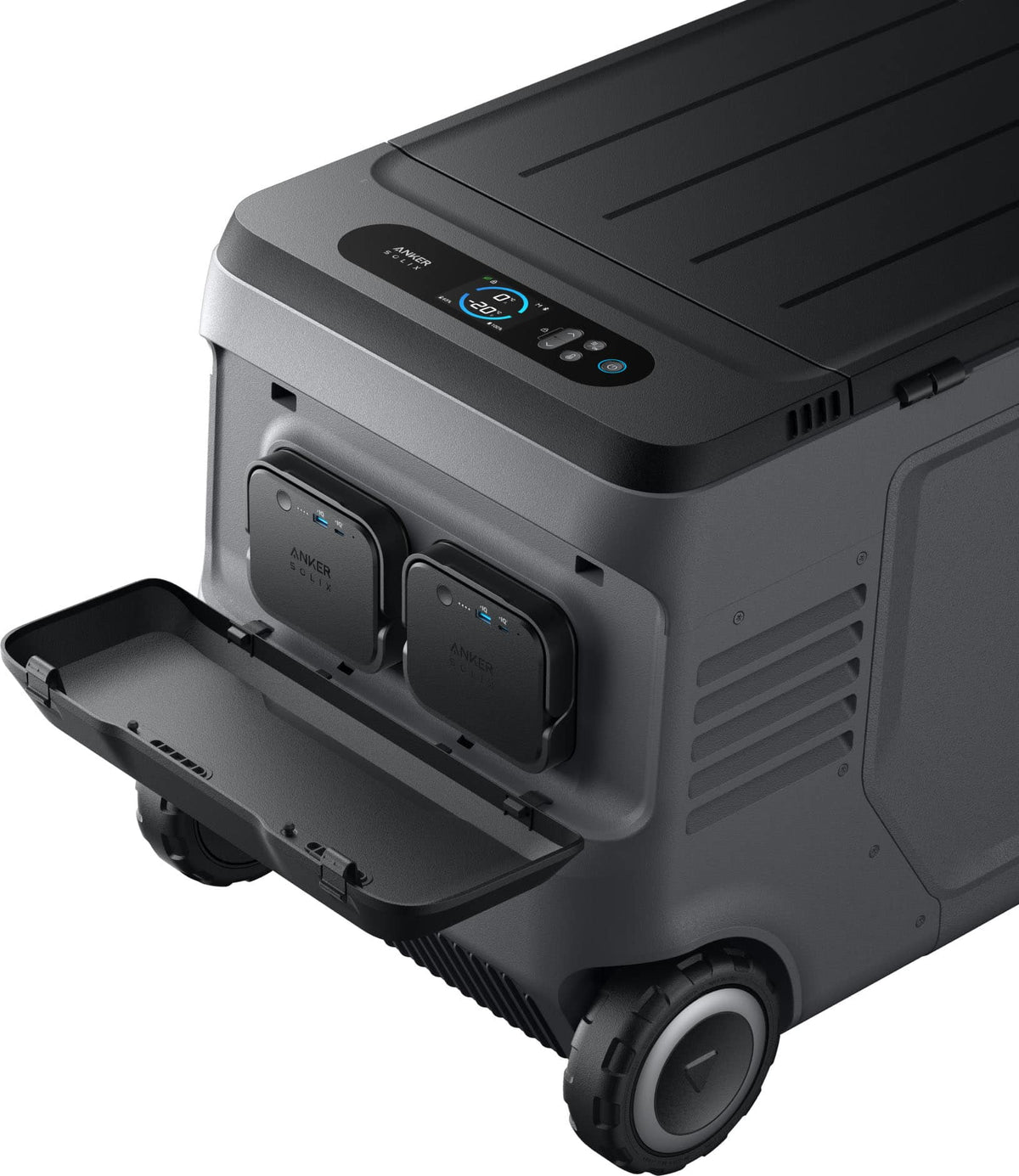 Anker - SOLIX Everfrost 2 Electric Cooler Removable Battery with 288 Wh,Refrigerator & Freezer, Recharged by AC/Car/Solar - Gray