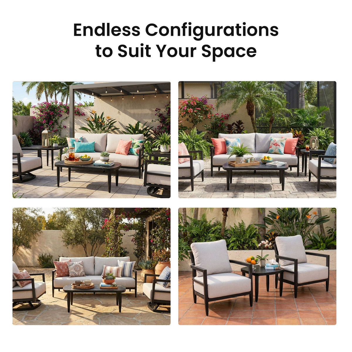 Conjunto de muebles para patio exterior