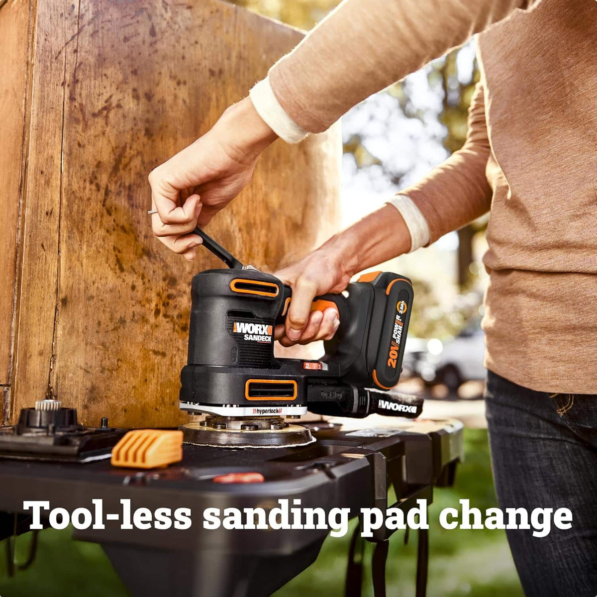 WORX - WX820L 20V PowerShare Sandeck 5-in-1 Cordless Multi-Sander - Black