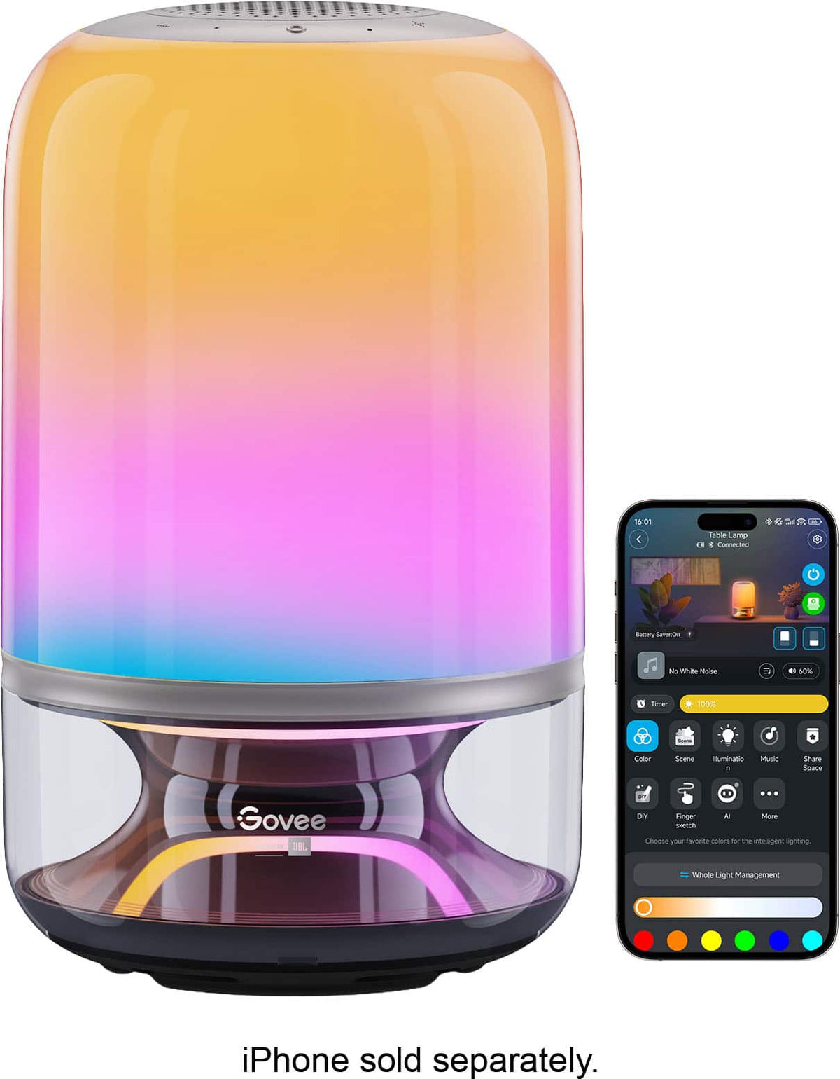 Govee - Smart Table Lamp 2 Pro Sound by JBL - Multi