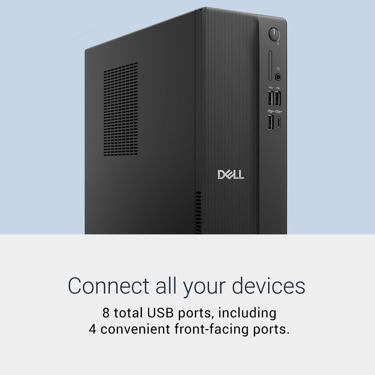 Dell - Slim Desktop - AMD Ryzen 100 Series 110 2025 - 8GB Memory - AMD Radeon 660M - 512GB Storage - Black