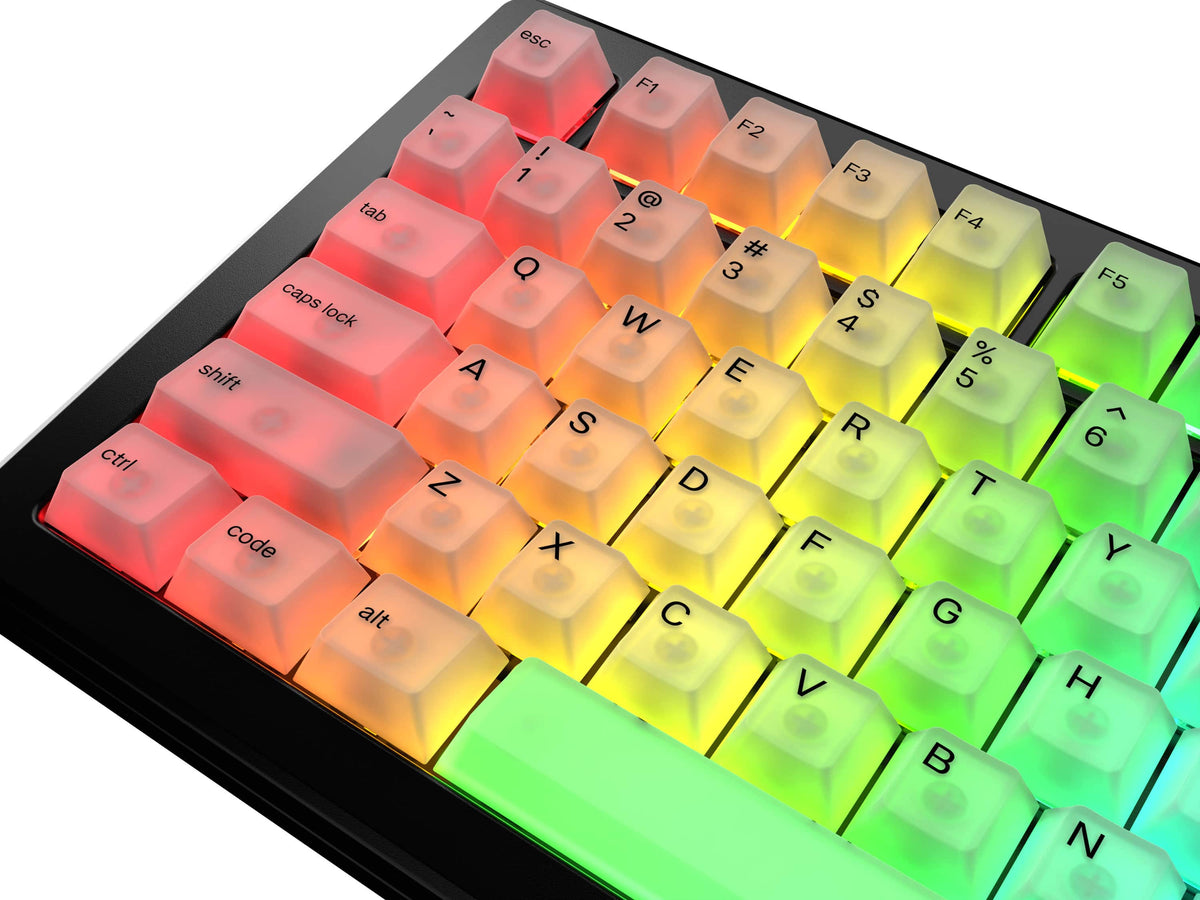 Glorious - Polychroma Translucent Universal RGB Keycaps for 100% 85% 80% TKL 60% Compact 75% Mechanical Keyboards - Translucent V2