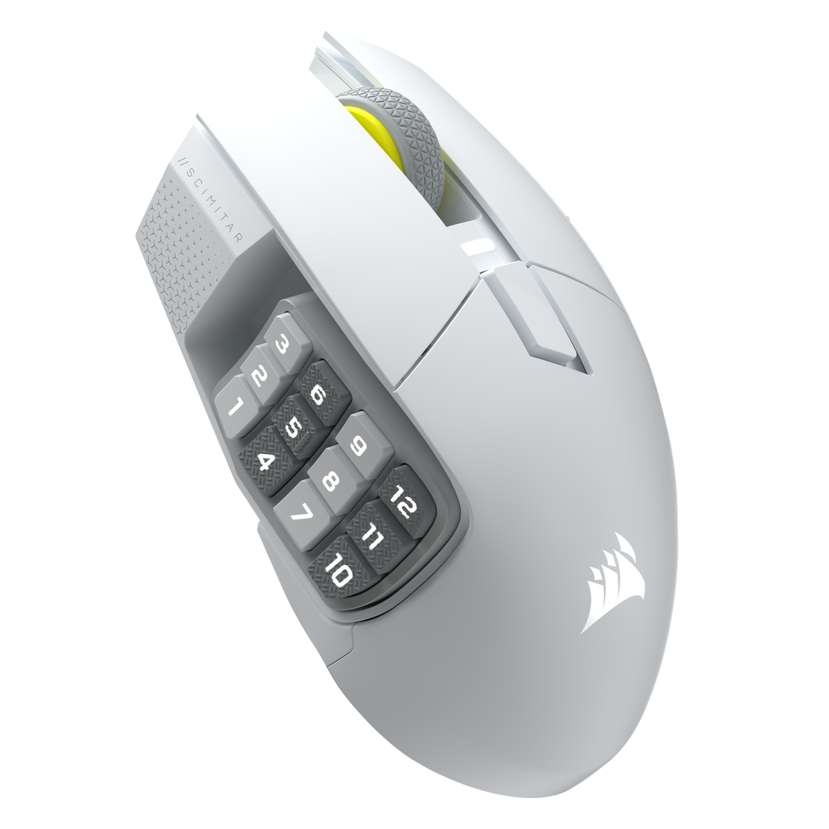 CORSAIR - Scimitar Elite Wireless SE MOBA/MMO Optical Gaming Mouse with 16 Programmable Buttons - Wireless - White
