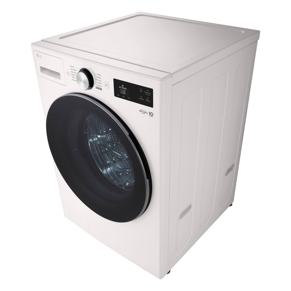 LG - 5.0 Cu. Ft. High-Efficiency Stackable Smart Front Load Washer with Steam and TurboWash 360° - Alpine White