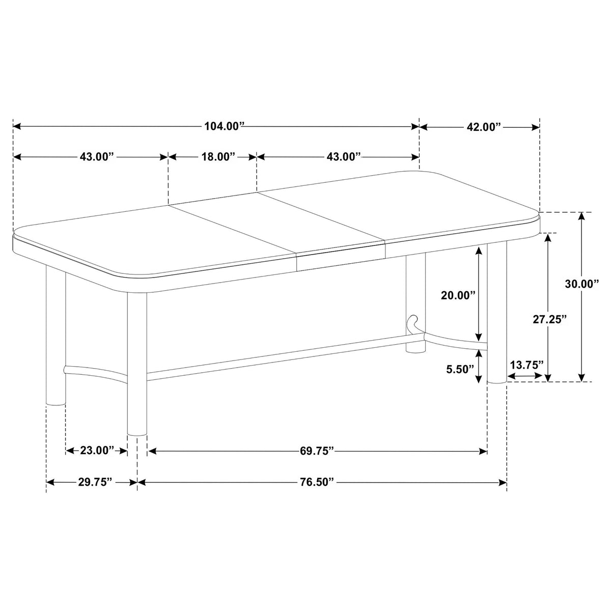 Benson - Extension Leaf Dining Table With Trestle Base - Sand