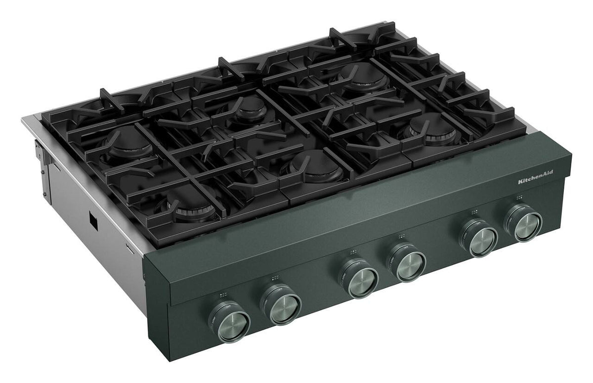 KitchenAid 36-inch 6-Burner Gas Commercial-Style Rangetop - Juniper