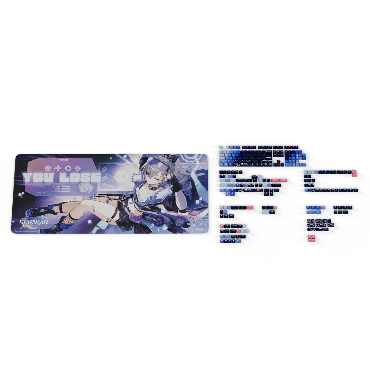 HYTE - Official Star Rail: Silver Wolf Keycap Set and Mouse Pad - Purple